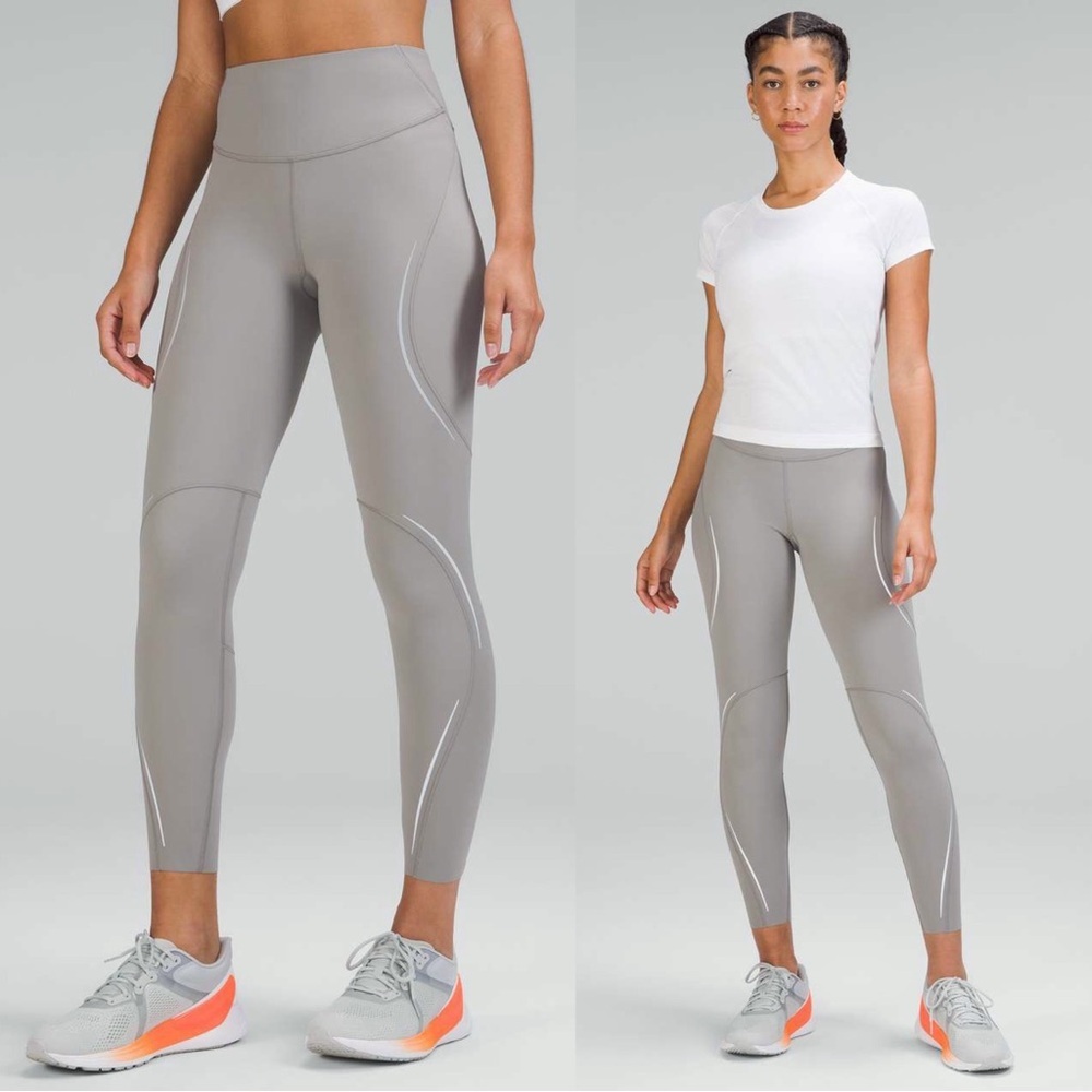 Lululemon • Base Pace High-Rise Reflective Tight 25” legging pant grey athletic